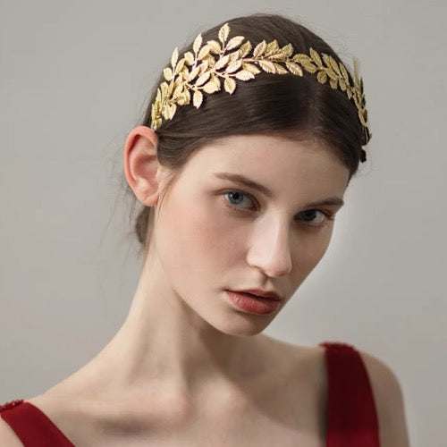 Greek Goddess Golden Leaves Headband • LanLivia display picture 1