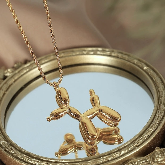 Cute Balloon Dog Pendant Necklace • LanLivia