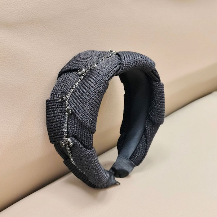 Crystal Embellished Braided Statement Headband