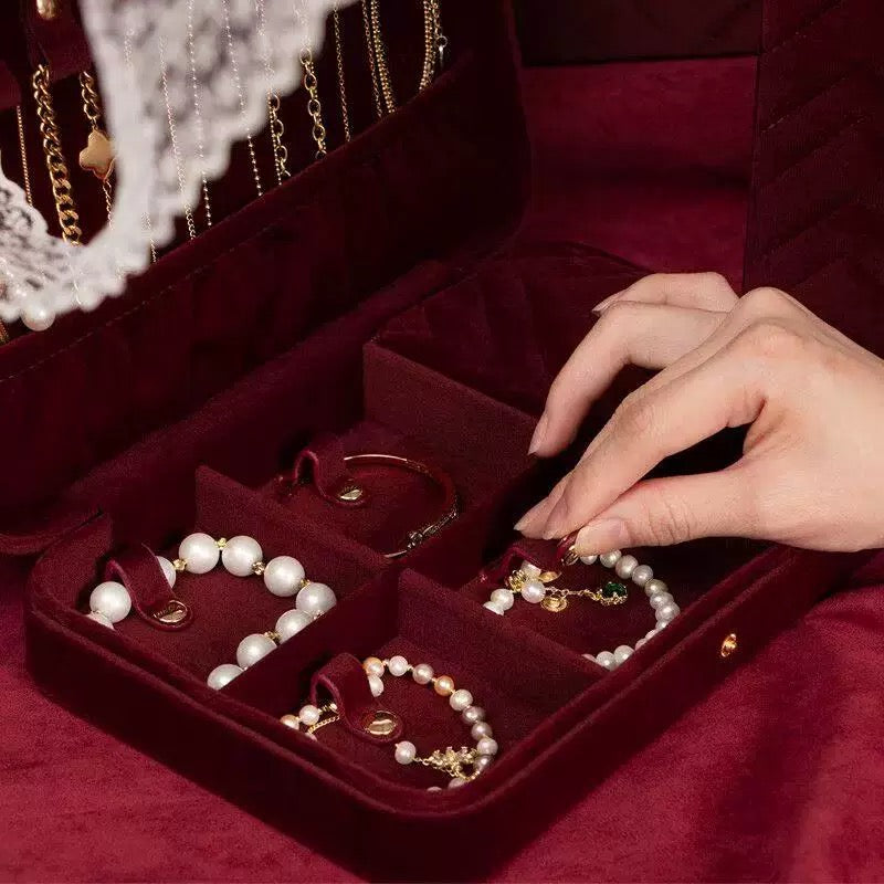 Luxury Velvet Large Jewelry Box