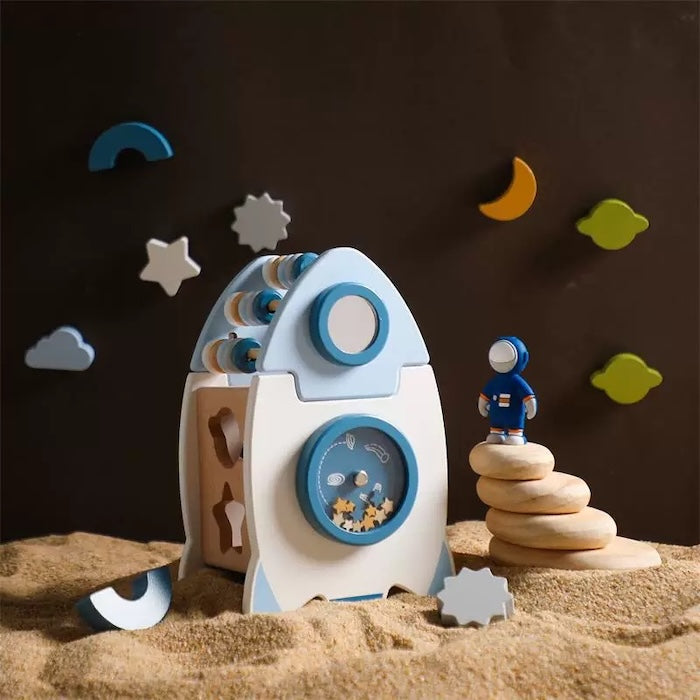 Space Ship Wooden Rocket Baby Gift