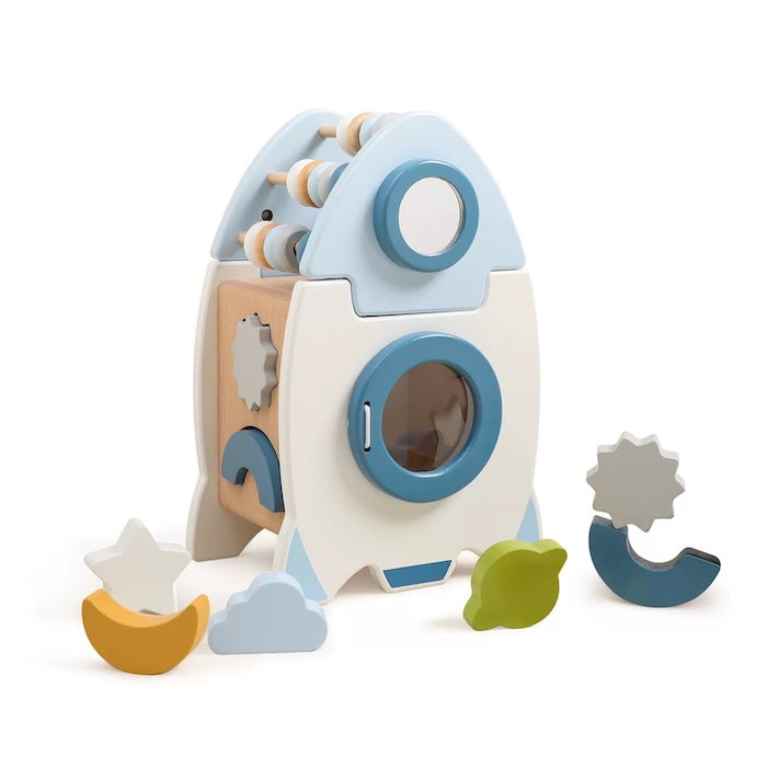 Space Ship Wooden Rocket Baby Gift