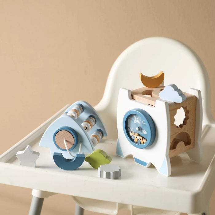 Space Ship Wooden Rocket Baby Gift