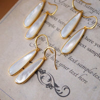 Sculptural Lumière Mother of Pearl Earrings crafted with genuine mother of pearl in gold vermeil.