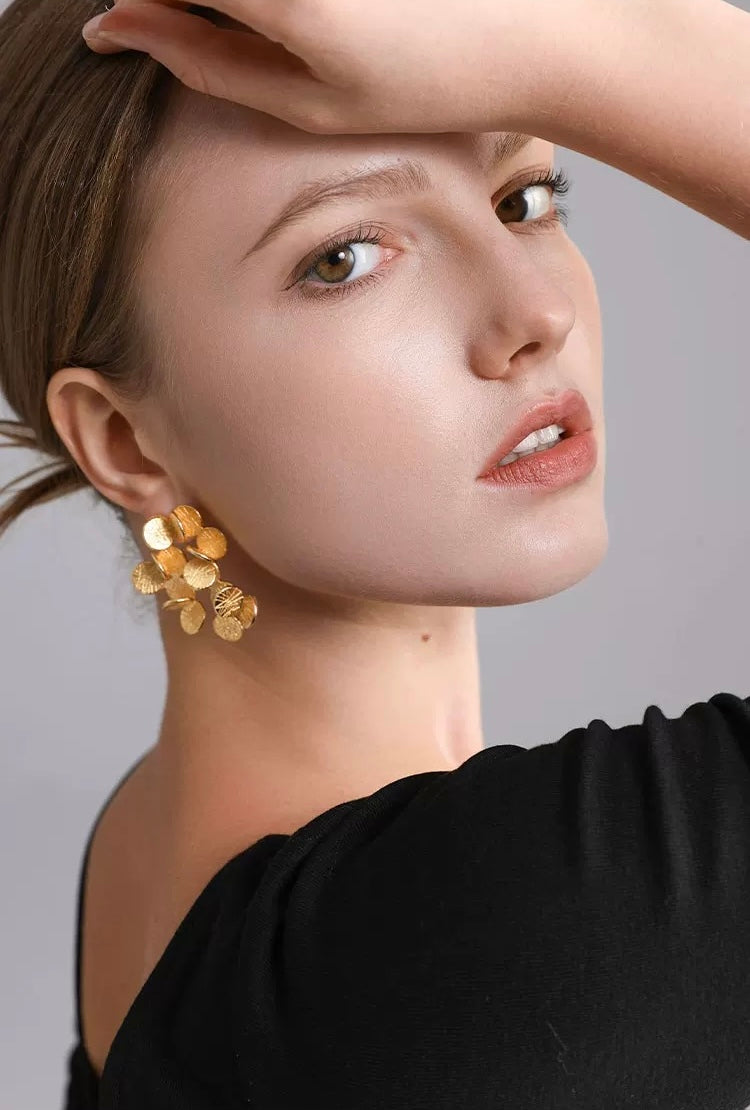 Elegant Flower Bouquet Earrings