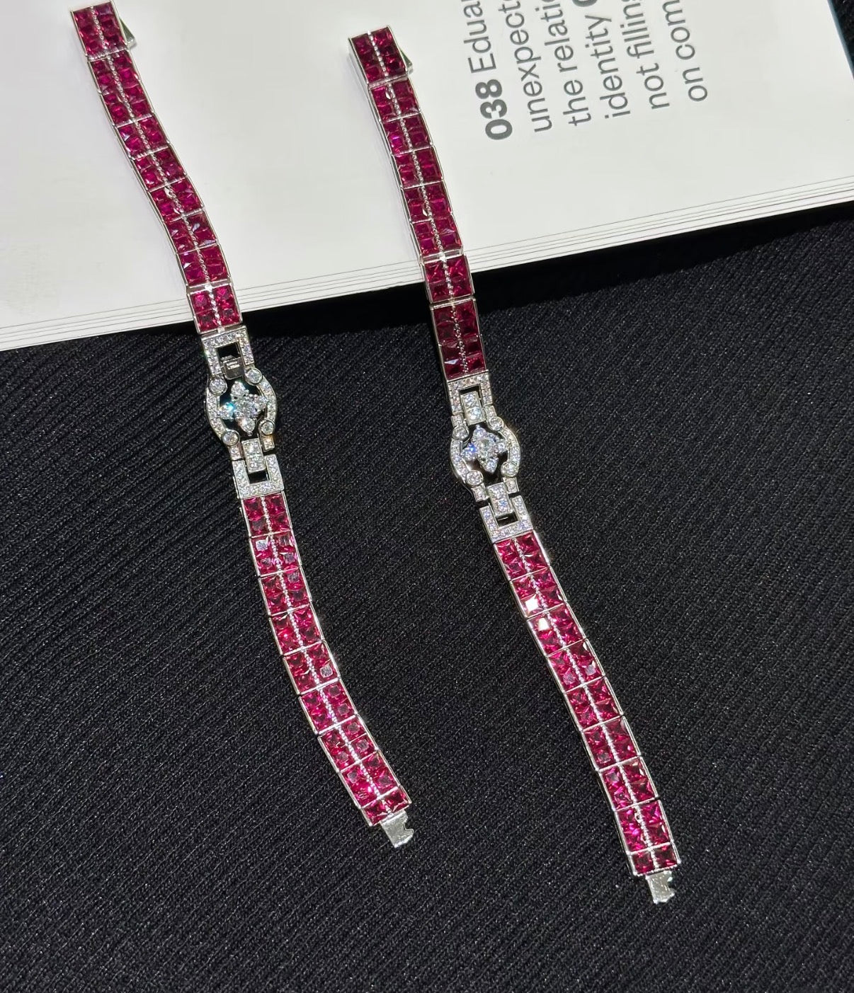 Elegant Ruby Line Adjustable Bracelet