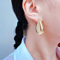 Geometric Drop Earrings-Gold n Silver