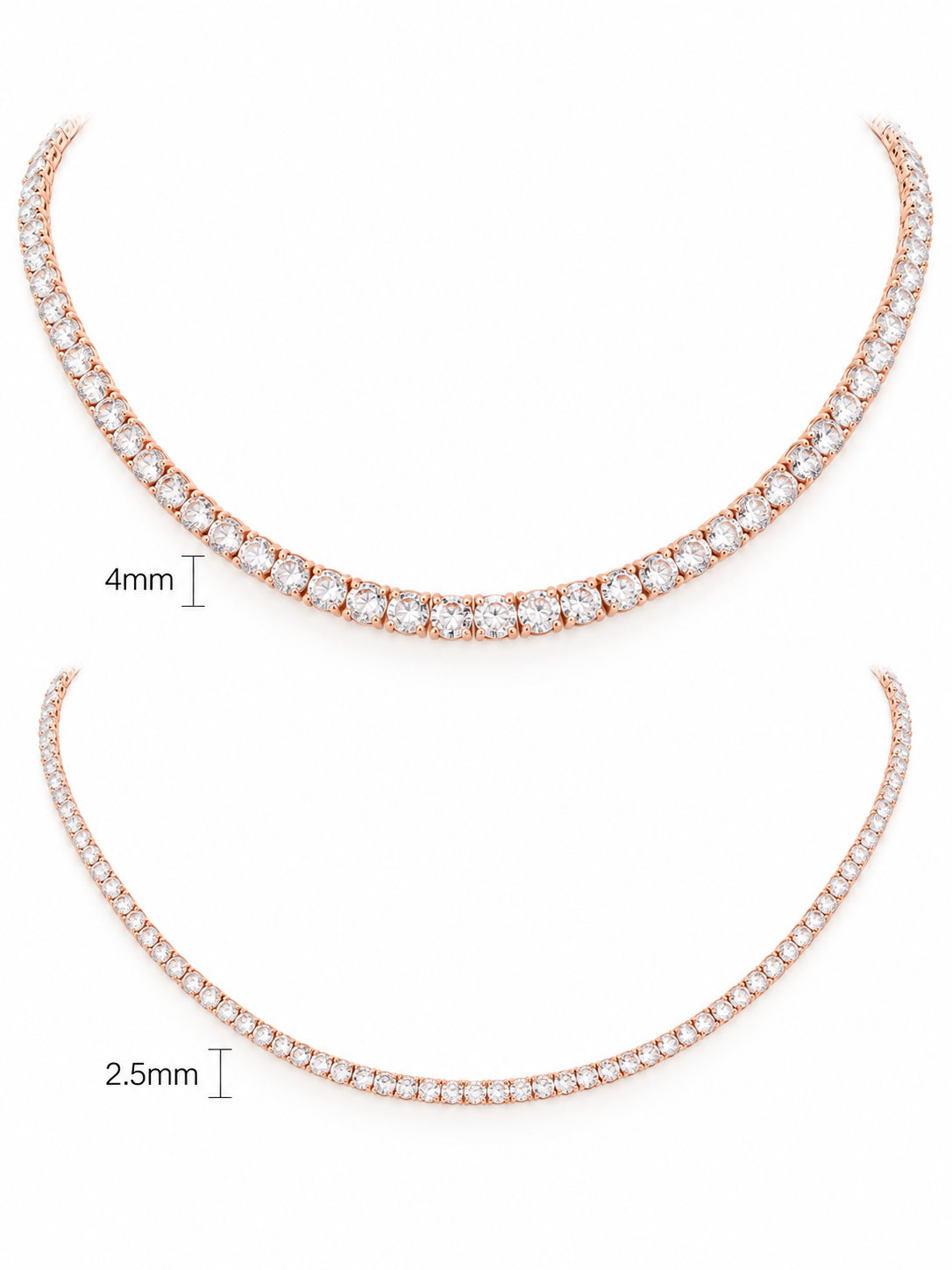 Timeless Diamond-Look Rivière Choker Necklace