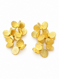 Golden Petal Bouquet Earrings