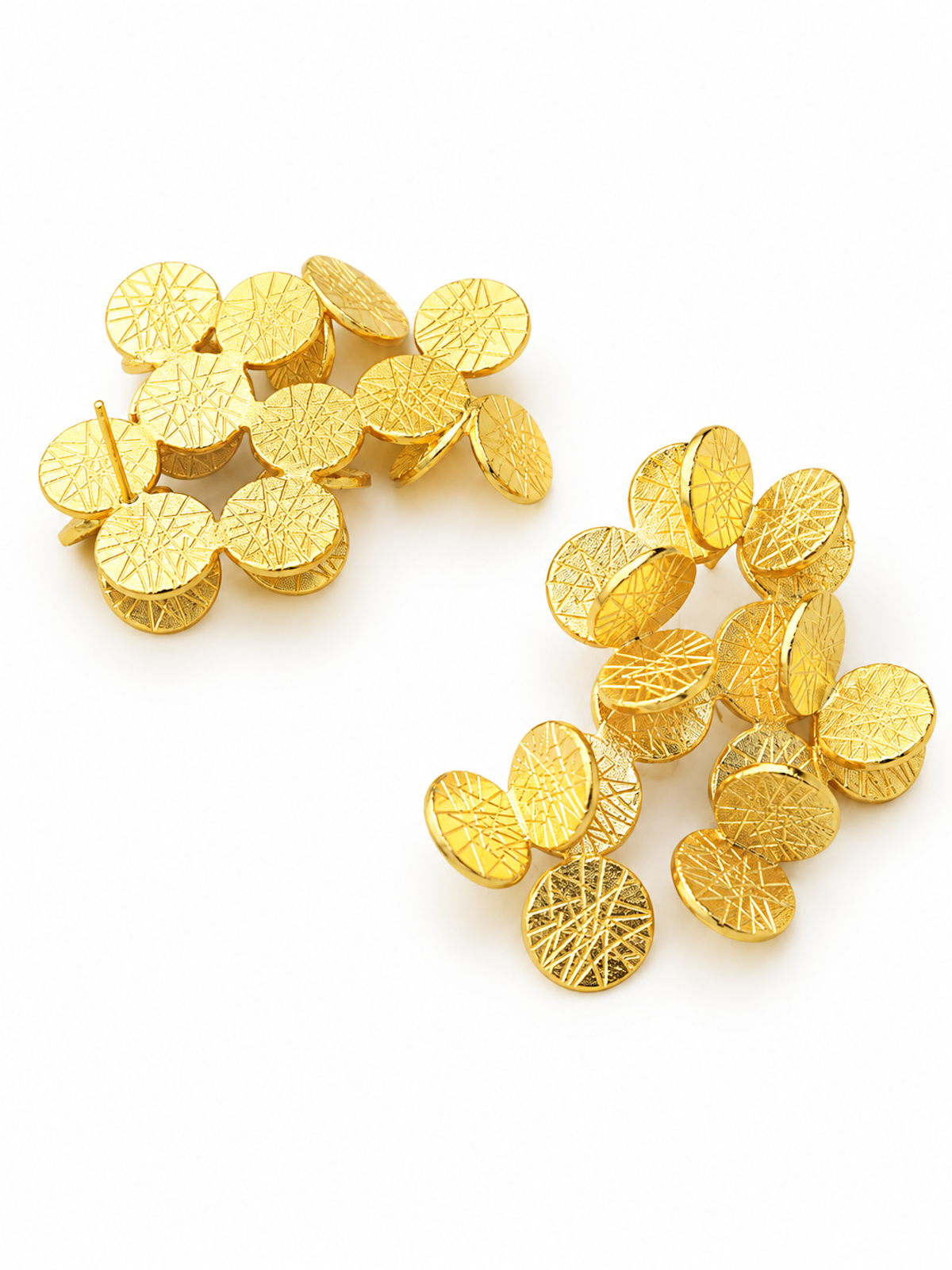 Golden Petal Bouquet Earrings