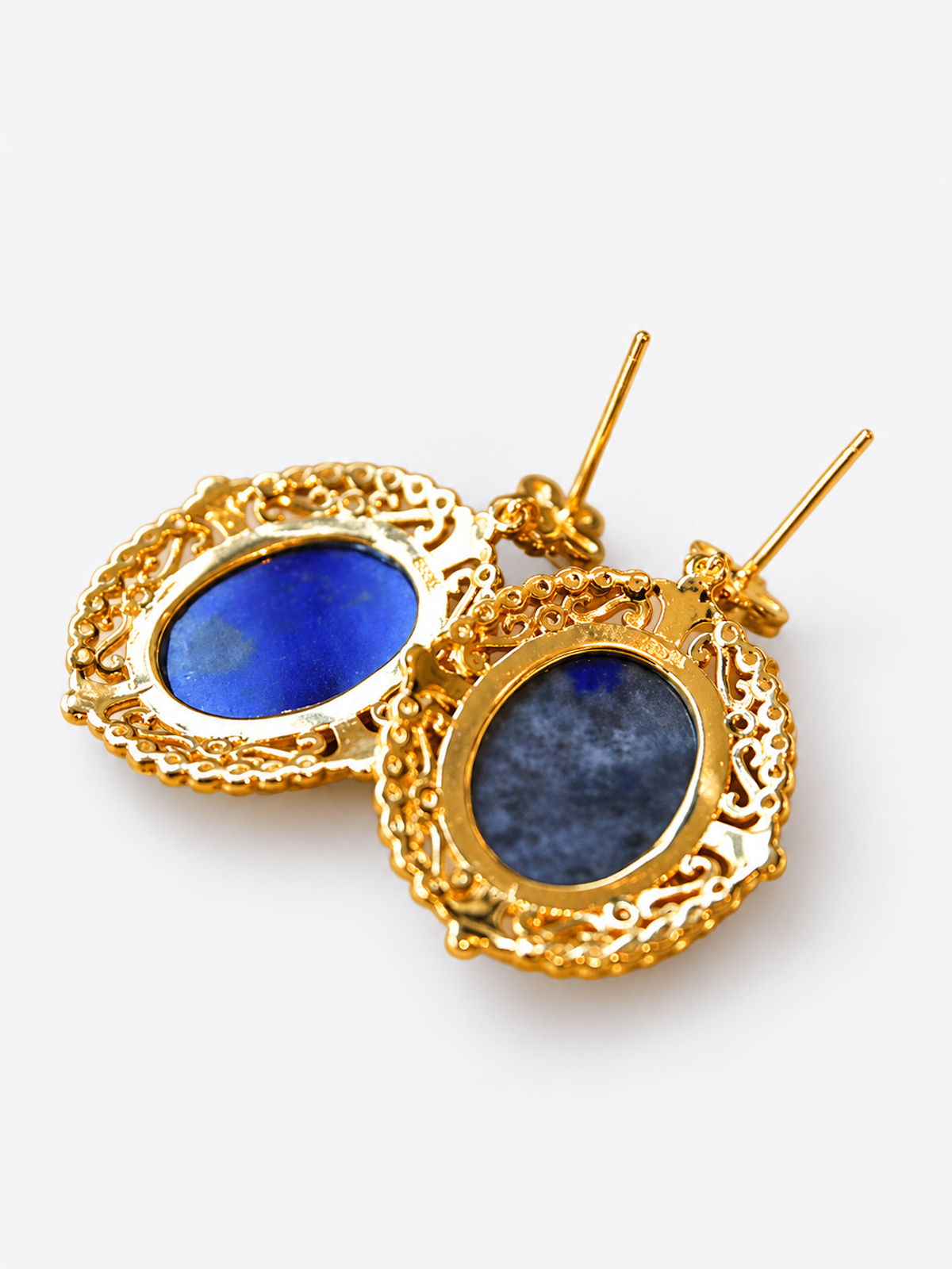 Renaissance Lapis Lazuli Statement Earrings