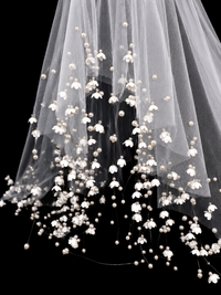 Cascading Lily of the Valley Pearl Bridal Veil