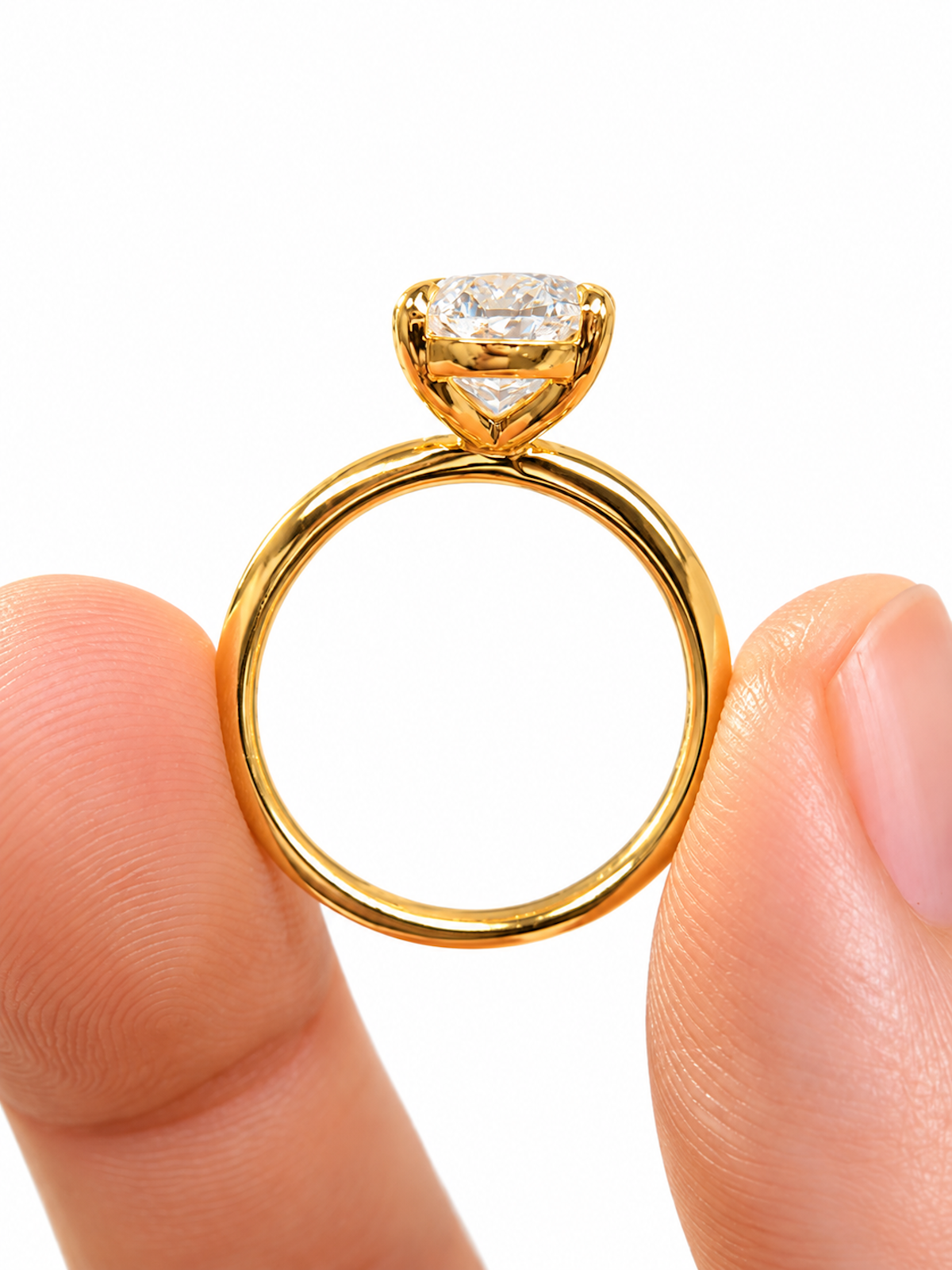 Dazzling 5CT Oval Pigeon Egg Ring