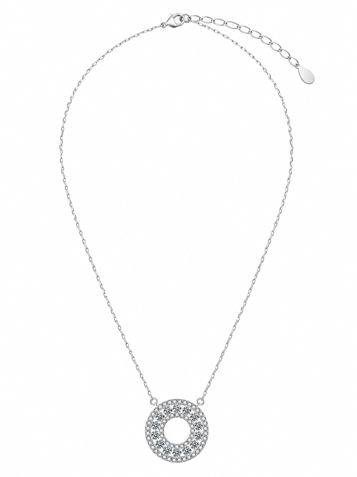 Orbit Moissanite Circle Necklace