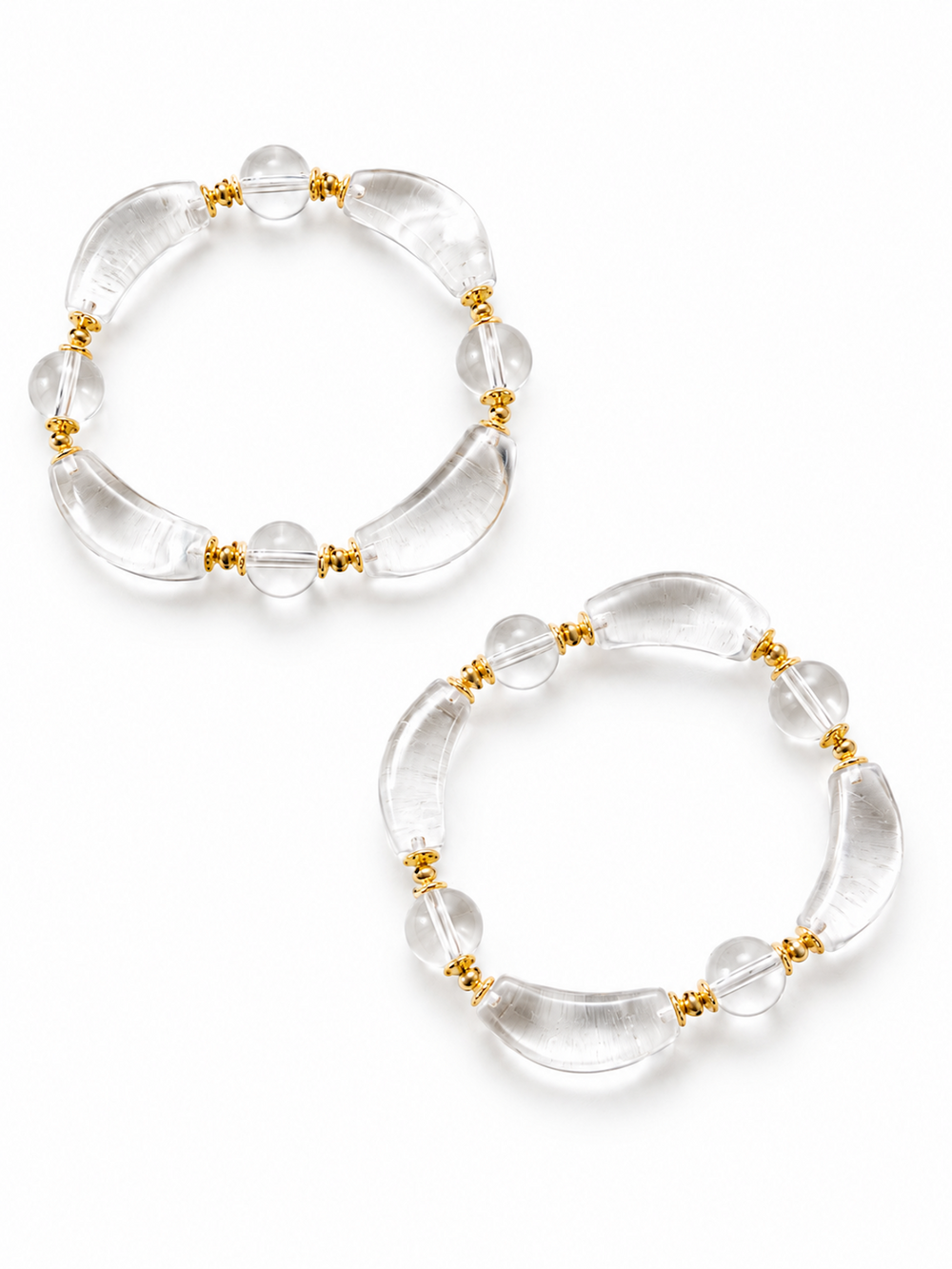 Moonlit Clear Quartz Crystal Bracelet