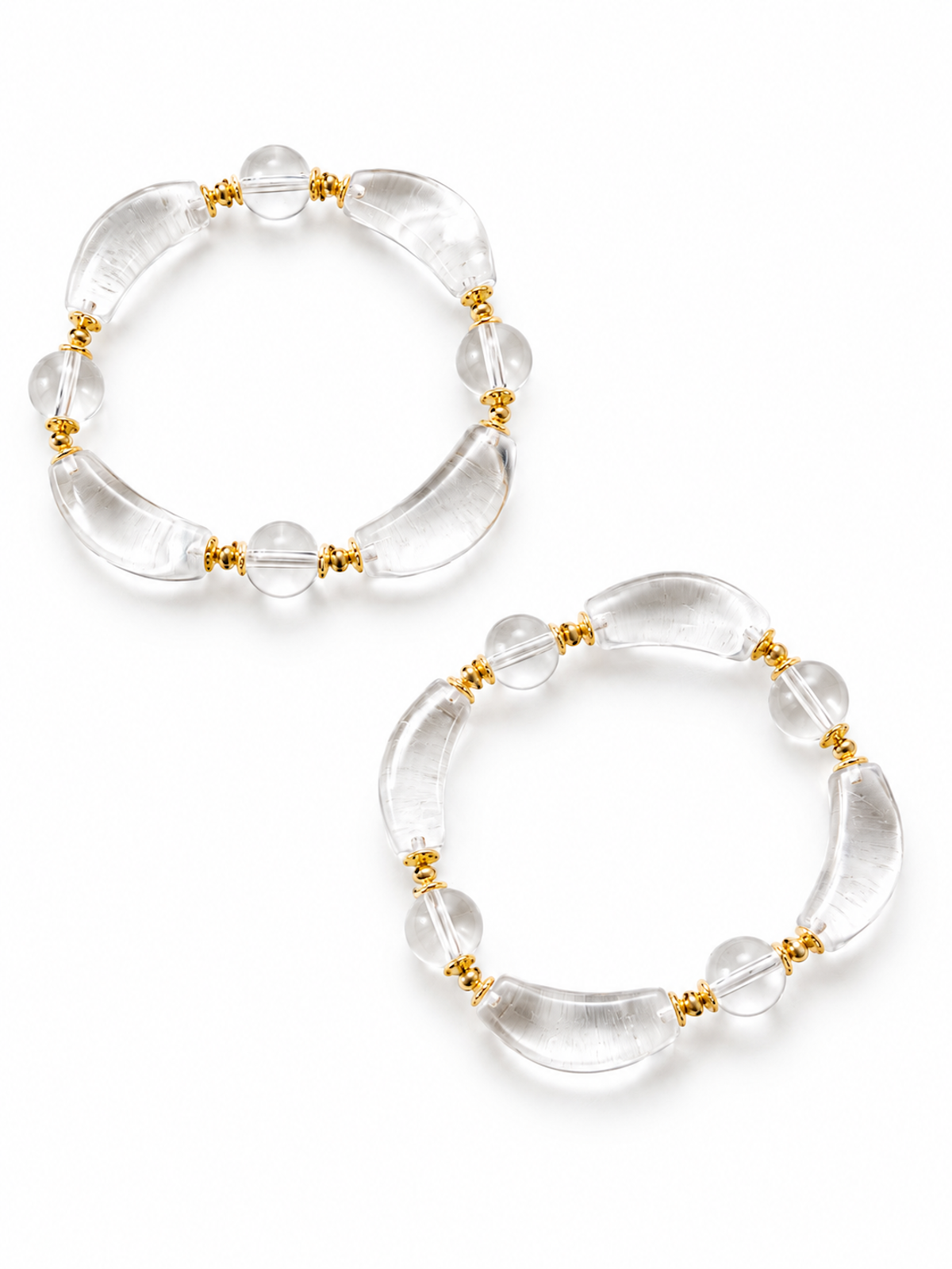 Moonlit Clear Quartz Crystal Bracelet