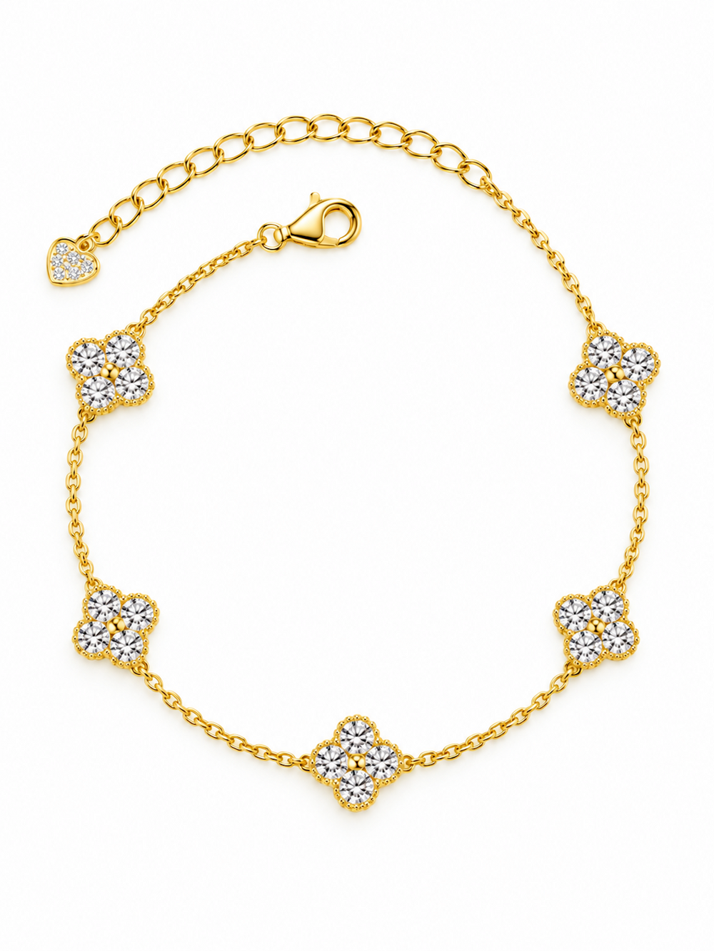 Eternal Clover Moissanite Bracelet