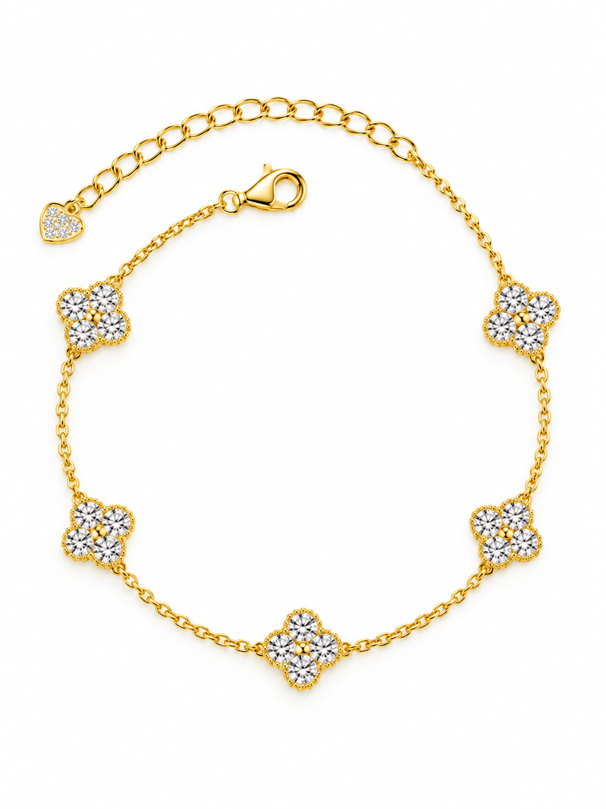 Eternal Clover Moissanite Bracelet
