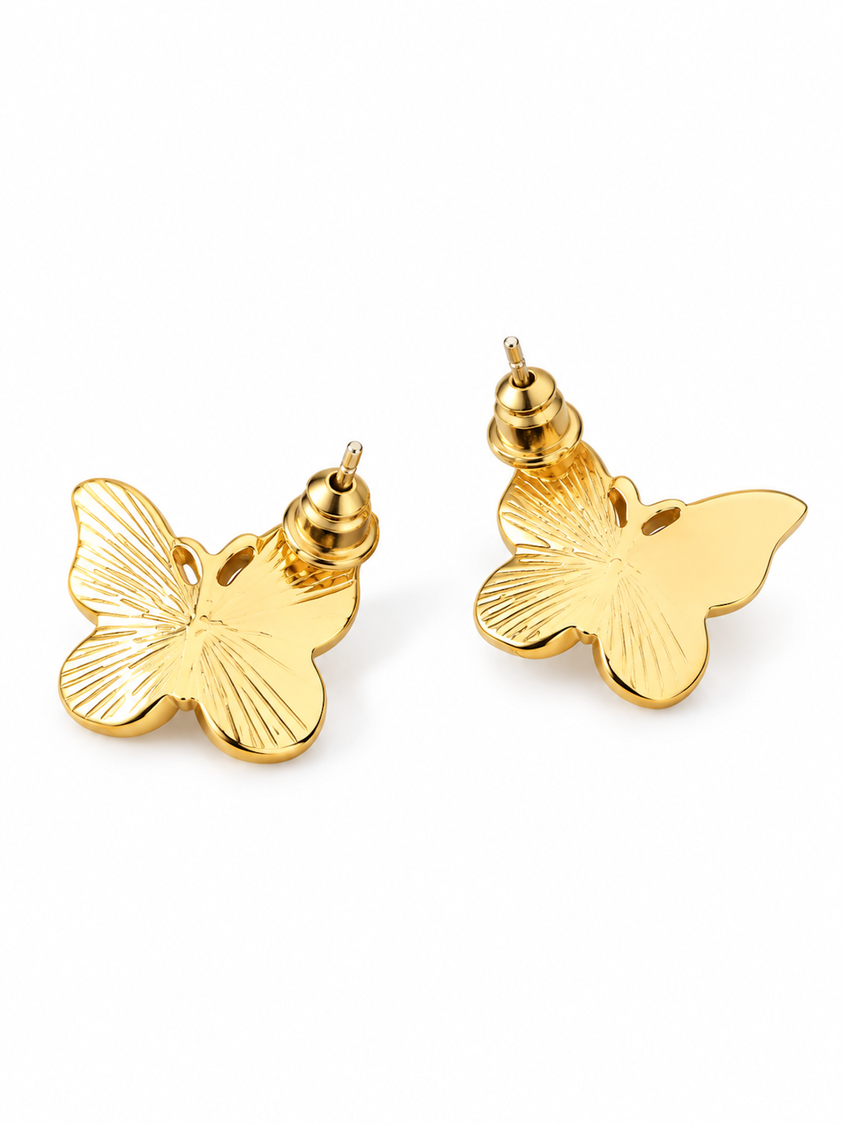 Iridescent Butterfly Shell Stud Earrings