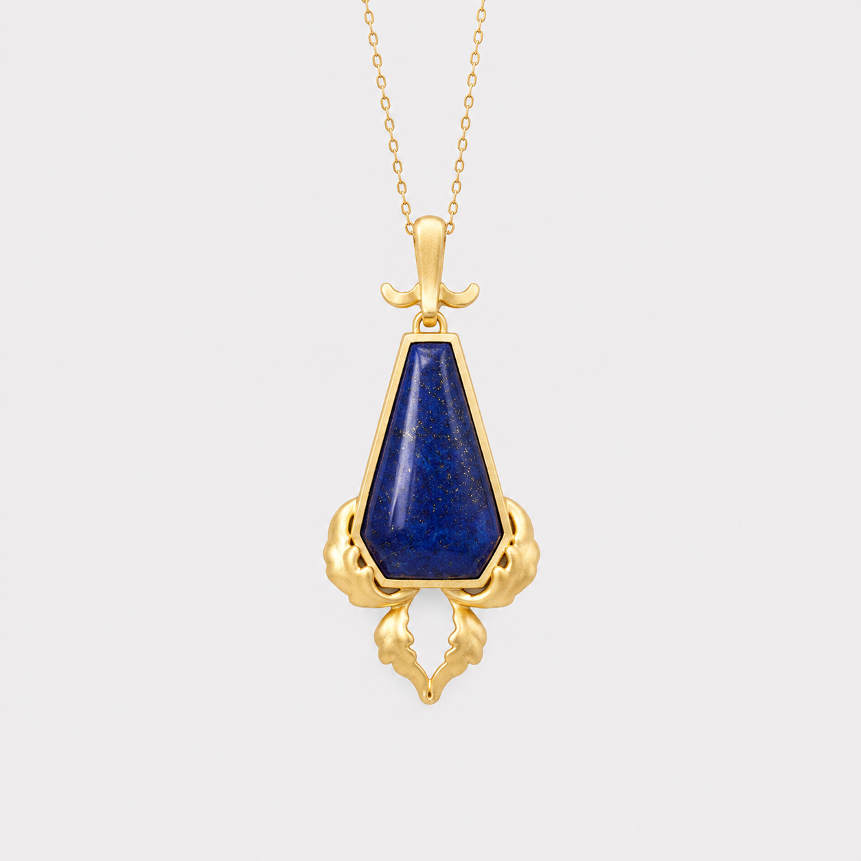 Royal Crest Lapis Lazuli Pendant Necklace