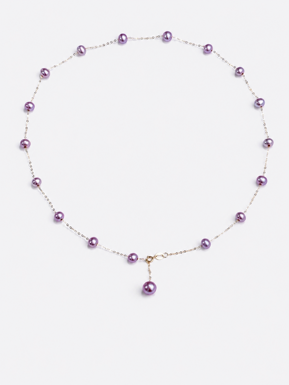 Floating Pearl Fine Chain Necklace