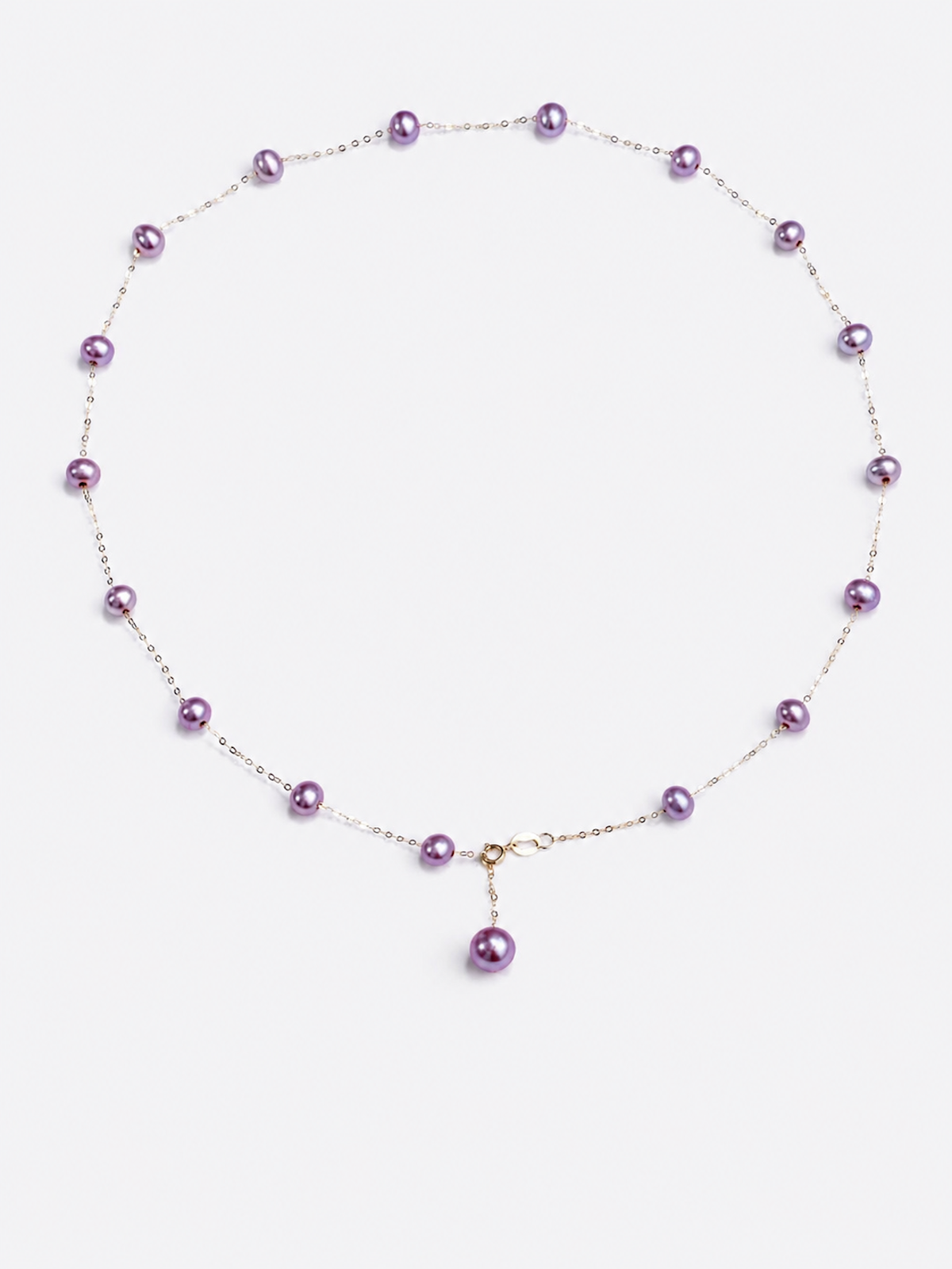 Floating Pearl Fine Chain Necklace