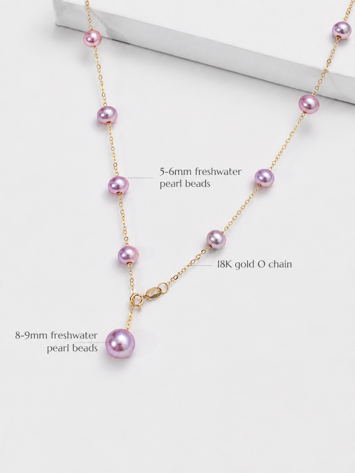 Floating Pearl Fine Chain Necklace