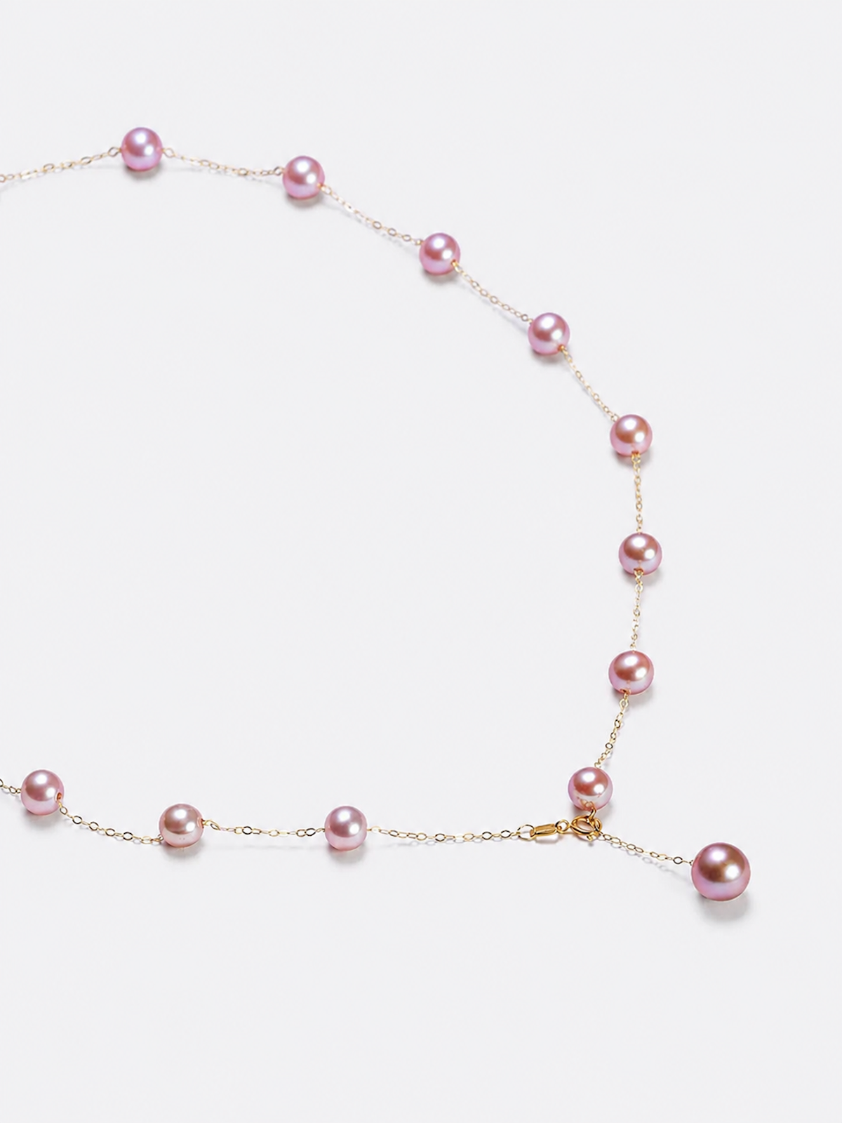 Floating Pearl Fine Chain Necklace
