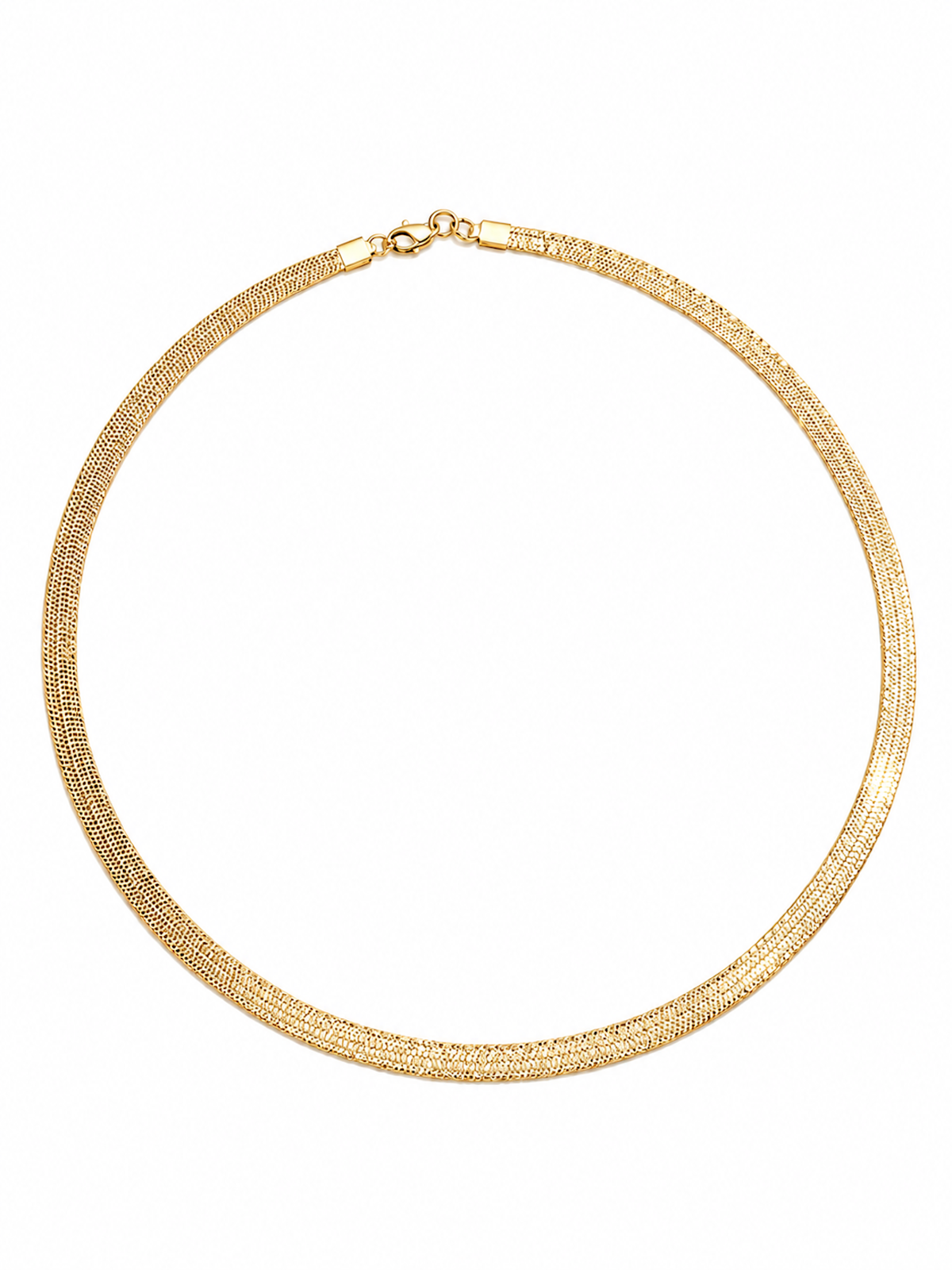 Ultra Shiny Layered Herringbone Chain Necklace