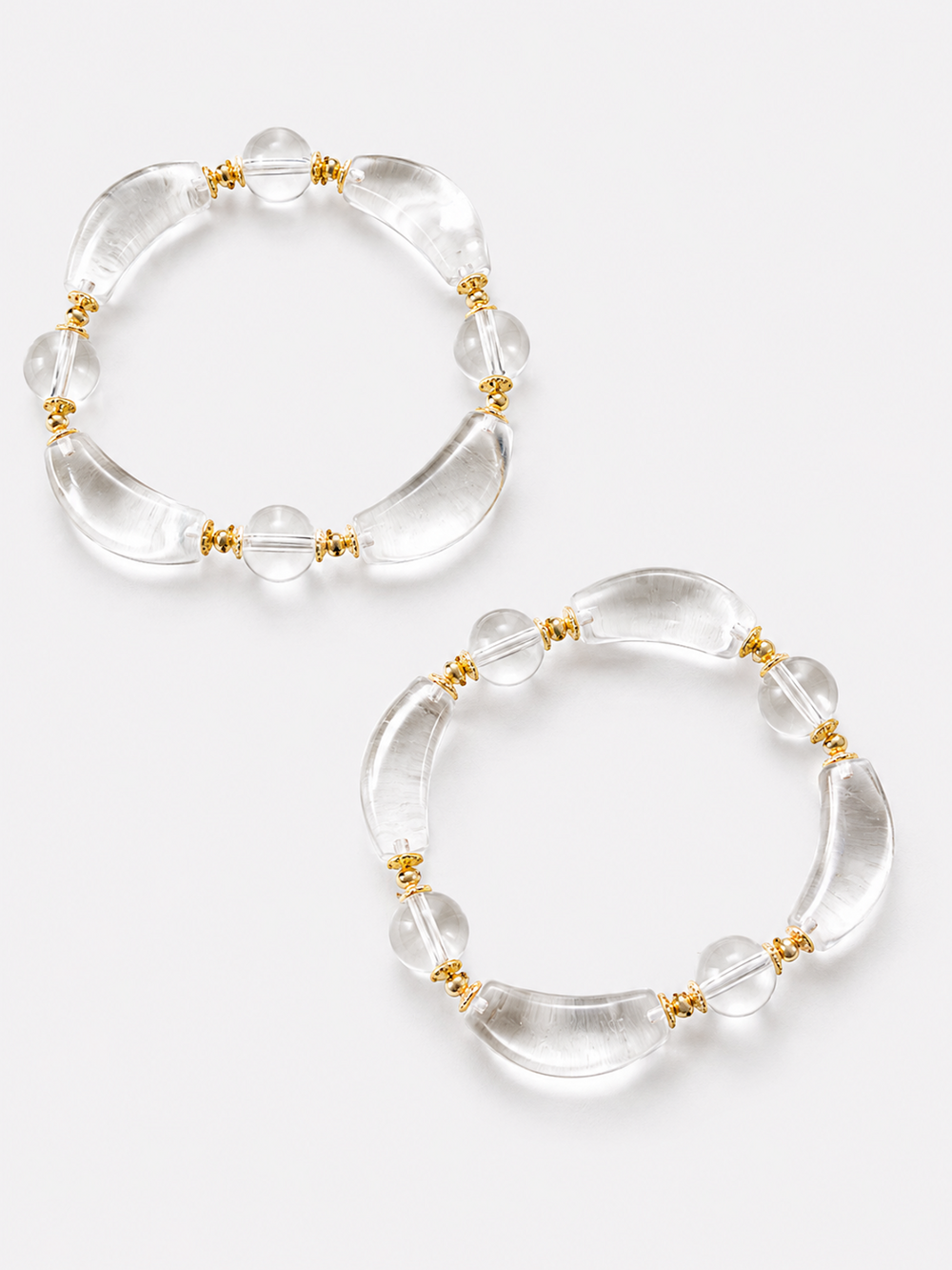 Moonlit Clear Quartz Crystal Bracelet