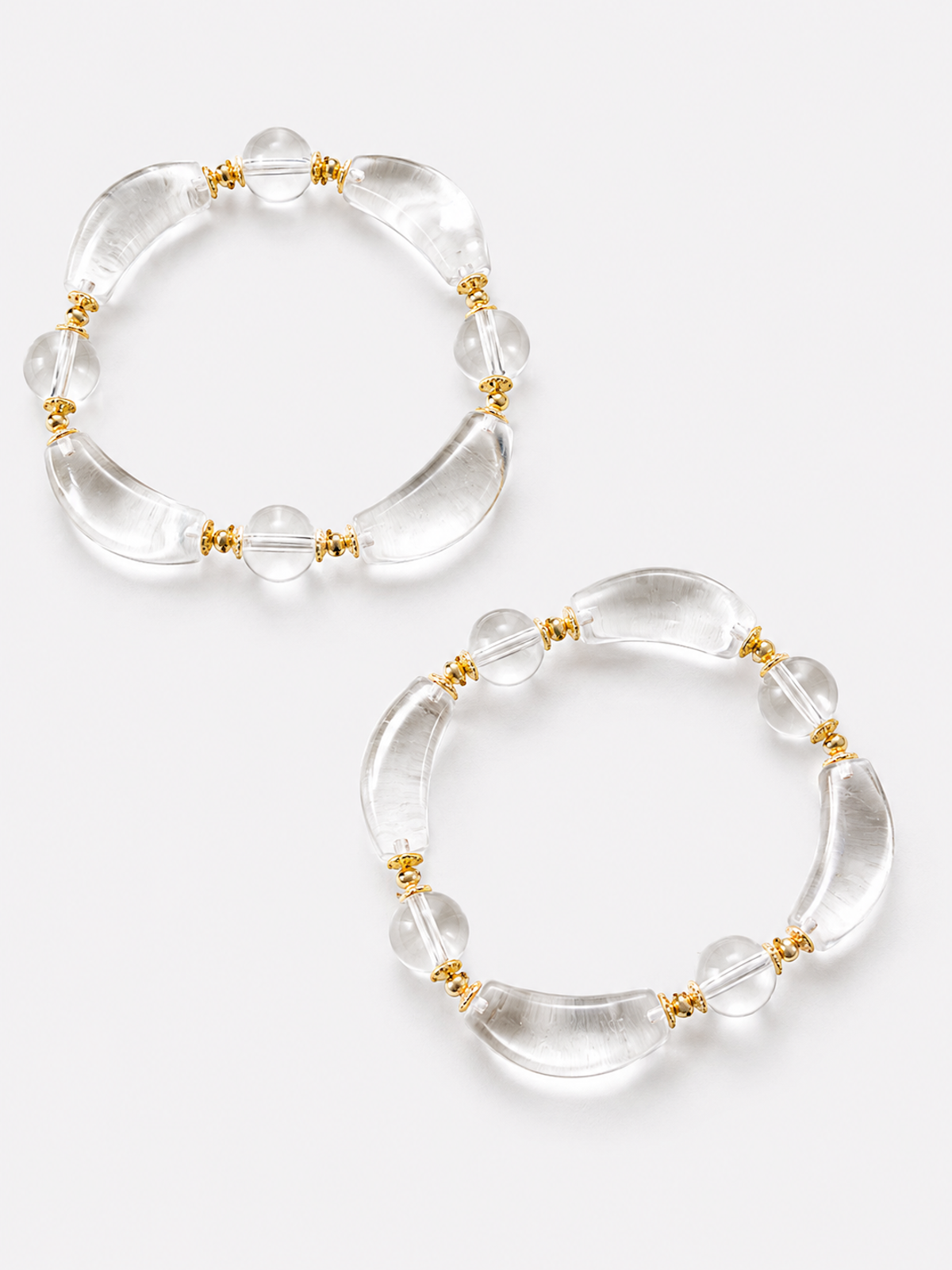Moonlit Clear Quartz Crystal Bracelet
