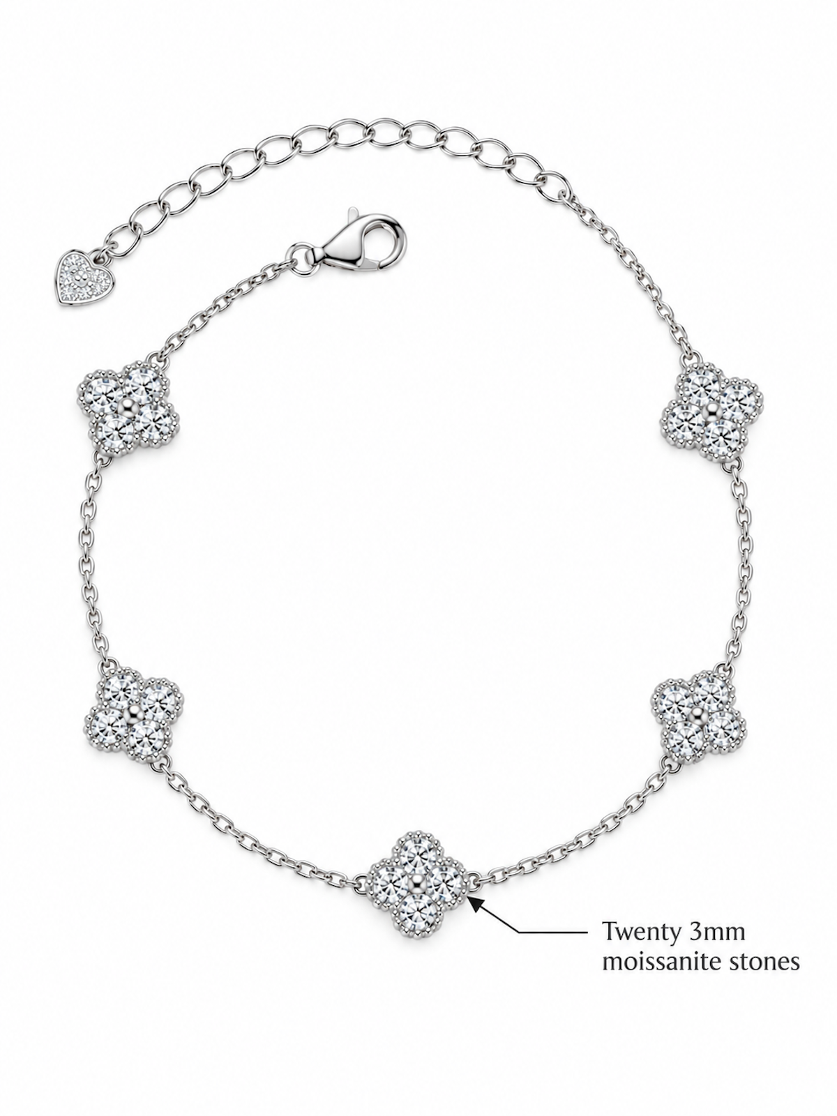 Eternal Clover Moissanite Bracelet