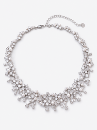 Starlight Pearl Bridal Jewelry Set featuring a matching necklace and earrings with luminous pearls and sparkling premium-grade zirconia accents.