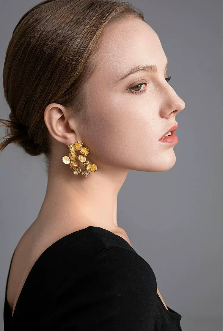 Elegant Flower Bouquet Earrings