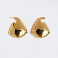 Geometric Drop Earrings-Gold n Silver