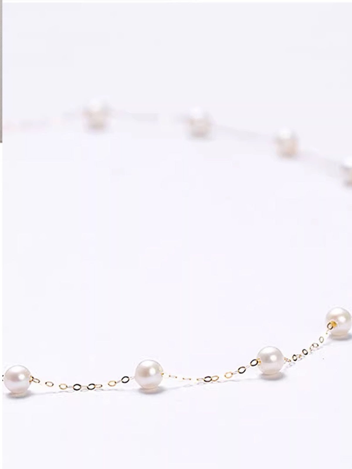 Floating Pearl Fine Chain Necklace
