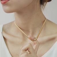 Timeless soft serpentine bone chain necklace