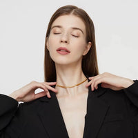 Timeless soft serpentine bone chain necklace