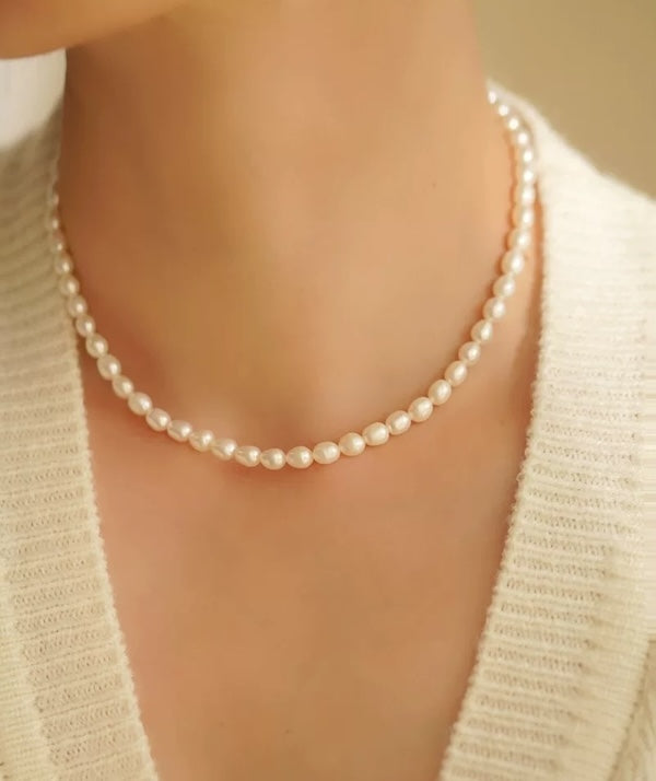 Timeless Pearl Bead Necklace with OT buckle