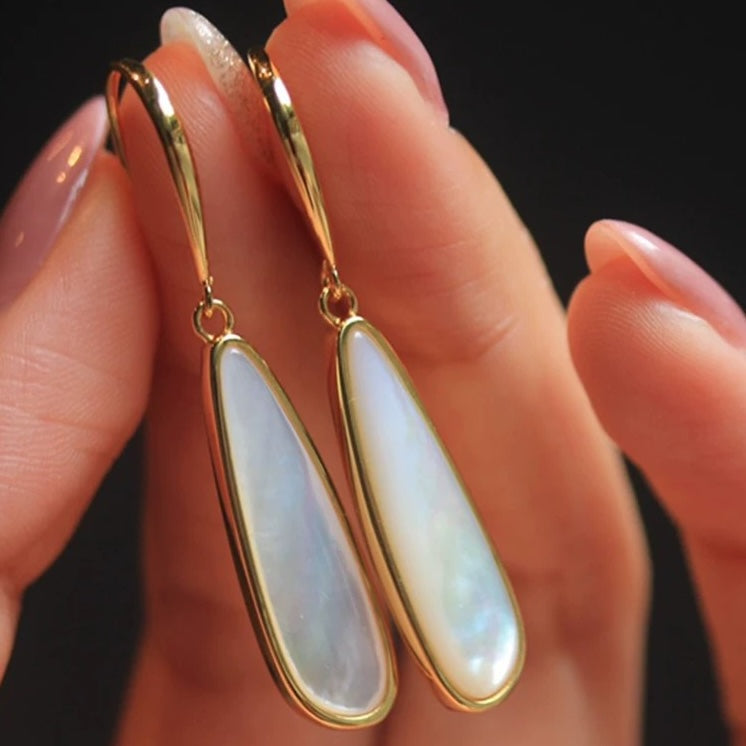 Chunky Minimalist MOP Earrings