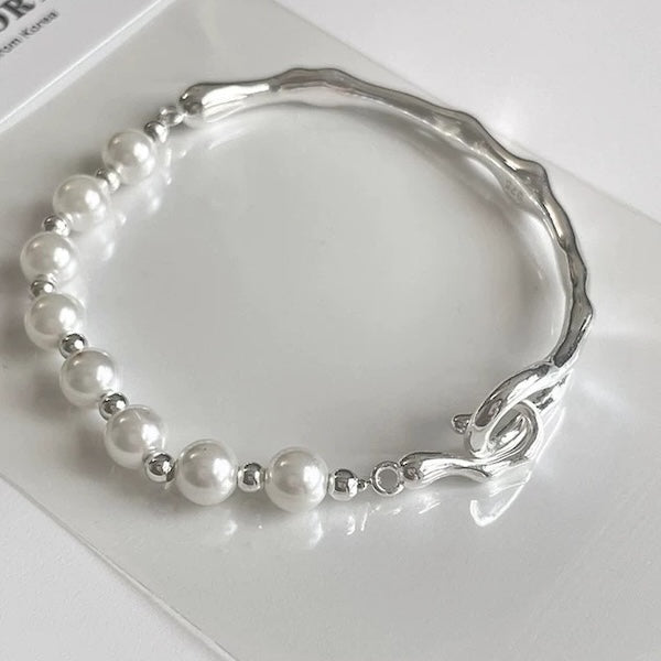 Baroque Pearl Beads Bracelet with Tree Branch