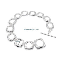 Bold Square Frame Links Bracelet