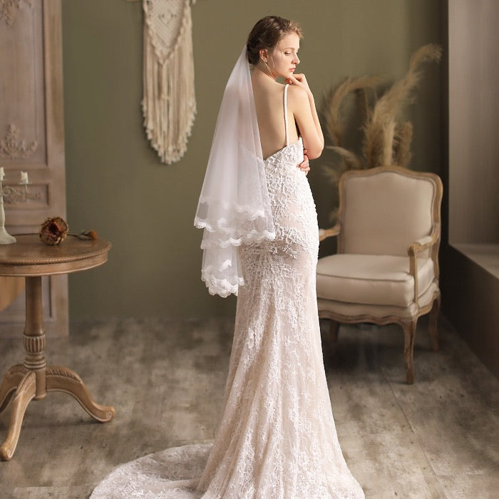 Mid-Length Double Tulle Bridal Veil