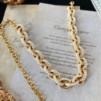 Vintage Inspired Pearl Chain Necklace