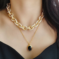 Vintage Inspired Pearl Chain Necklace