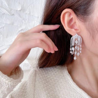 Royal French Arc Sparkling Earrings-3 colors