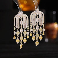 Royal French Arc Sparkling Earrings-3 colors