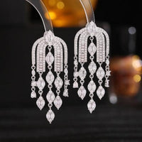 Royal French Arc Sparkling Earrings-3 colors