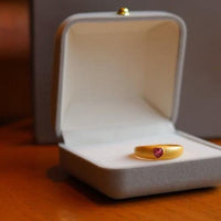 Classic Pink Tourmaline Heart Ring - Adjustable