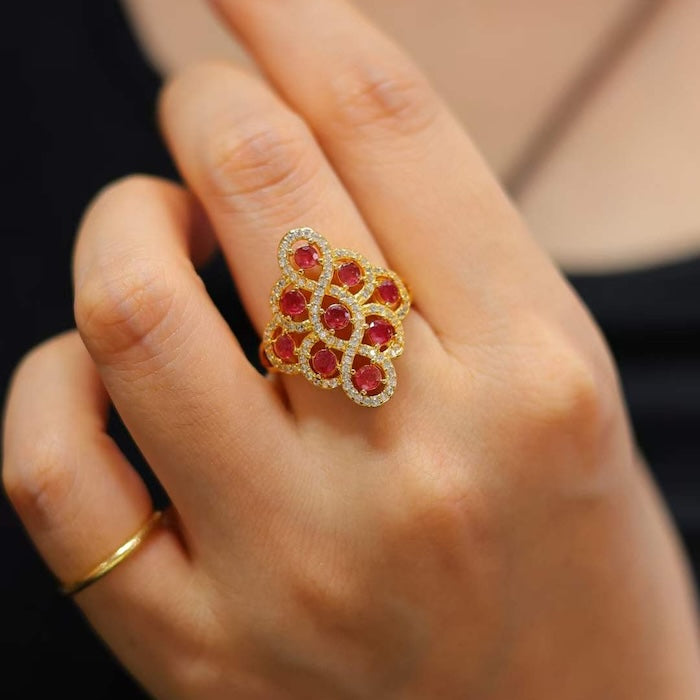 Real Ruby Royal Frame Ring